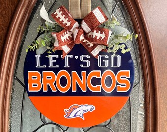 Broncos Kranz | Broncos Dekor | Broncos Türkranz | Sport-Kranz | Coaches Geschenk | Denver Broncos Dekor | Geschenke für Ihn | Bronco Geschenke