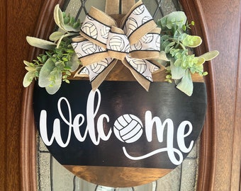 Front Door Decor | Volleyball Wreath | Welcome Volleyball Sign | Volleyball Season Gift | Volleyball Coaches Gift | Volleyball Sign