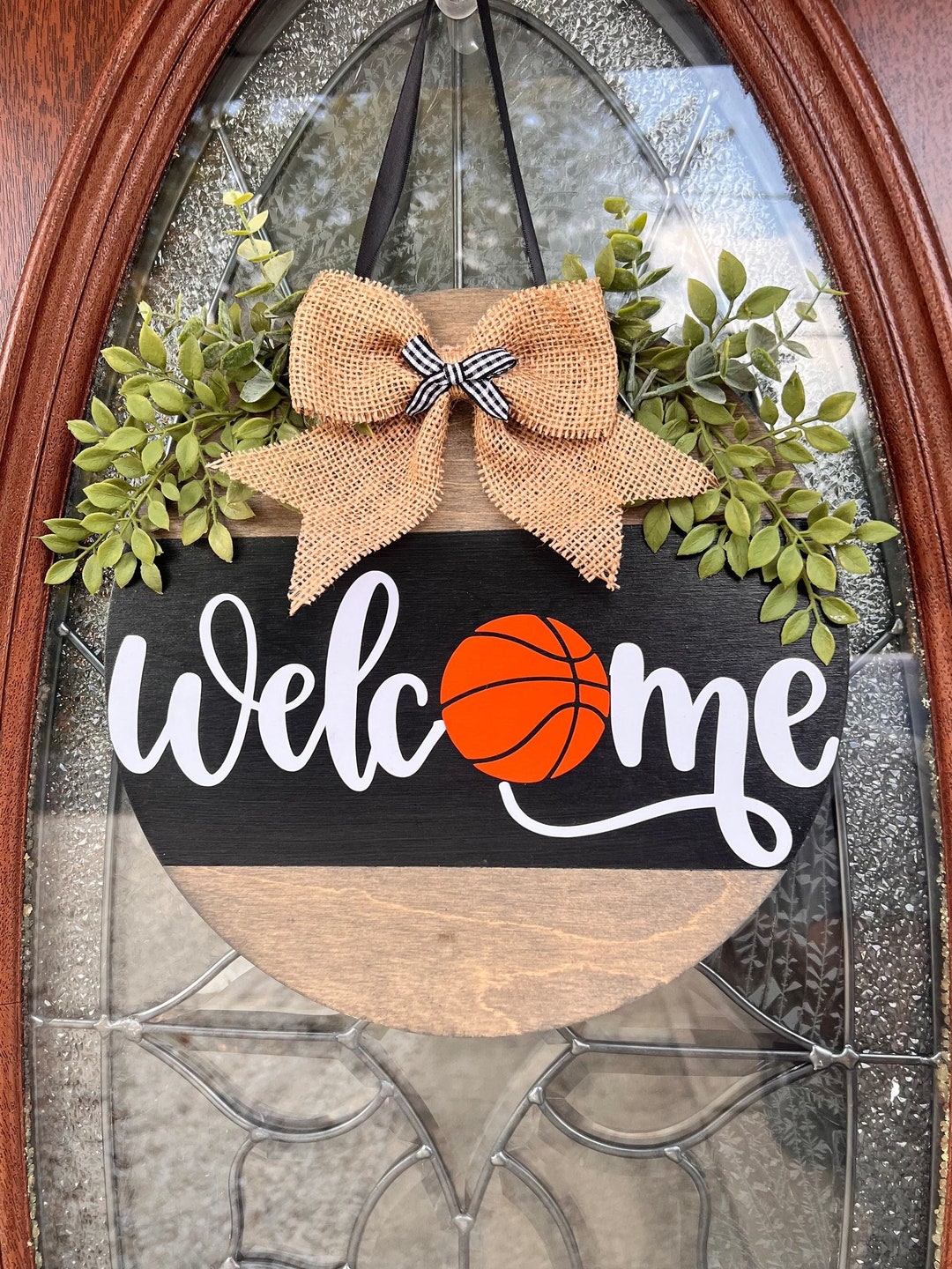 Basketball Wreath Basketball Door Hanger Front Door Decor Basketball
