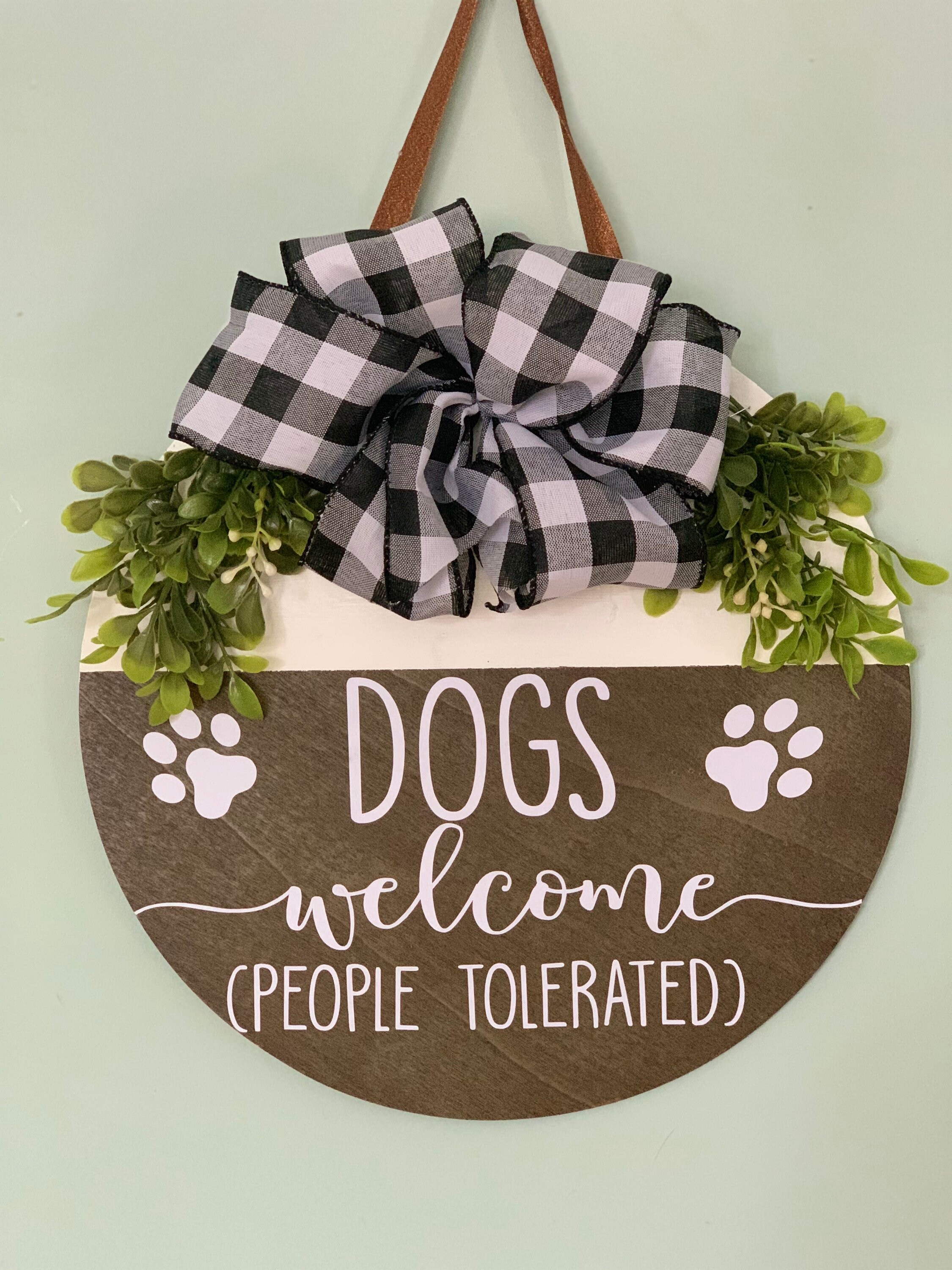 Dogs Dog Front Door Sign Dogs People Etsy