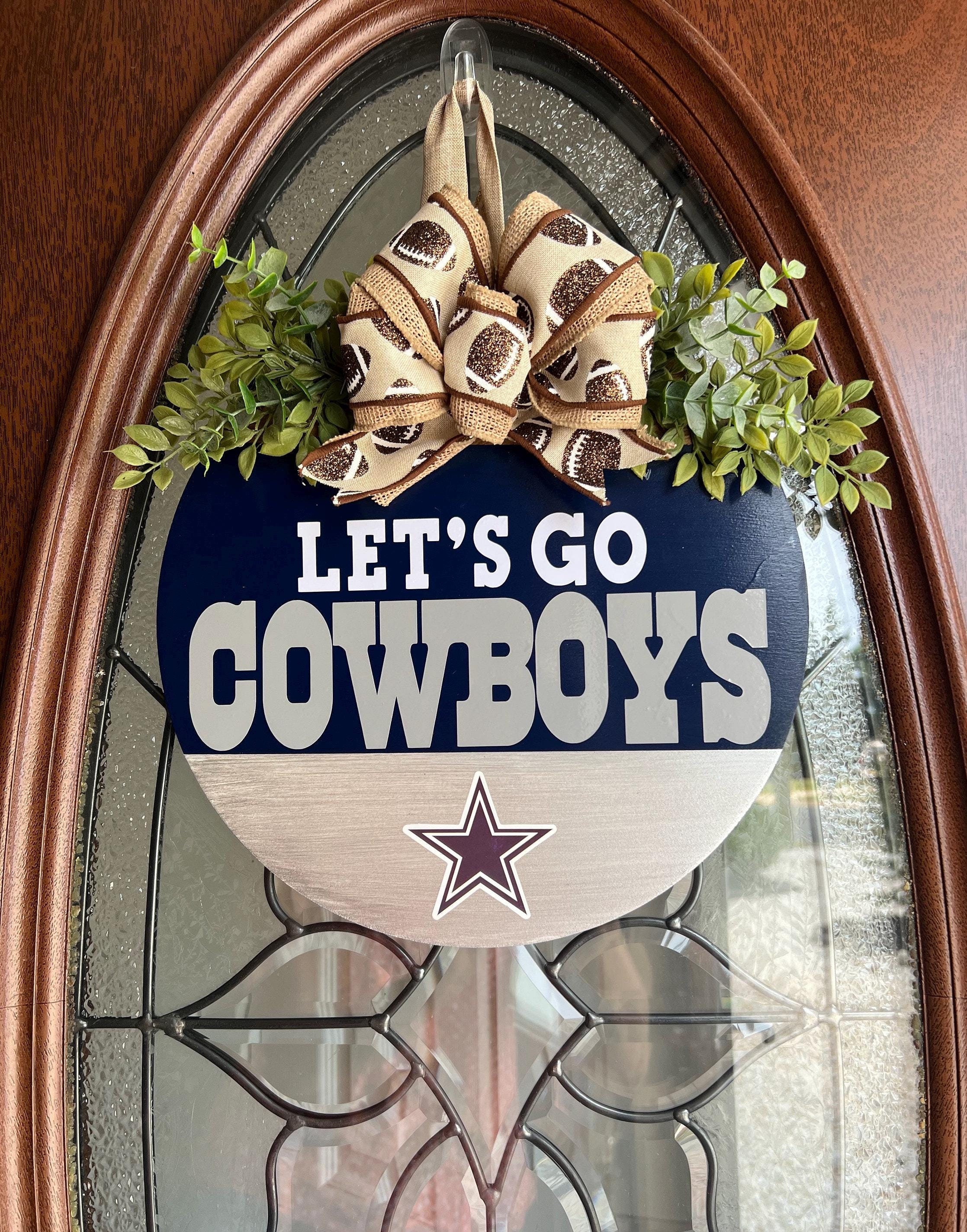 Front Door Decor | Cowboys Sign | Miami Football | Football Wreath | Gift | Cowboys Door Wreath | Football Decor | Coaches Gift | NFL