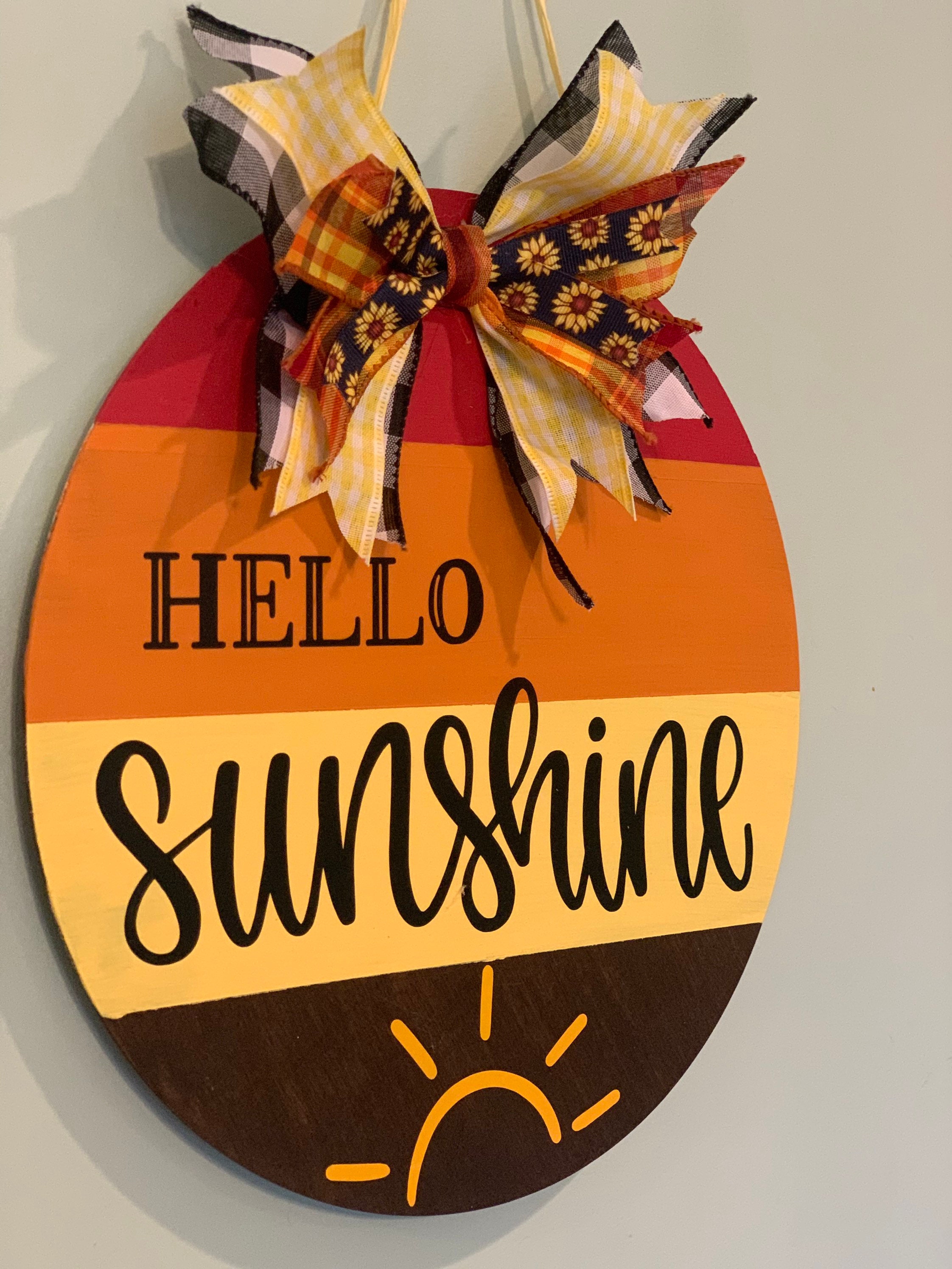 Letrero de la puerta principal percha de la puerta del sol de | Etsy