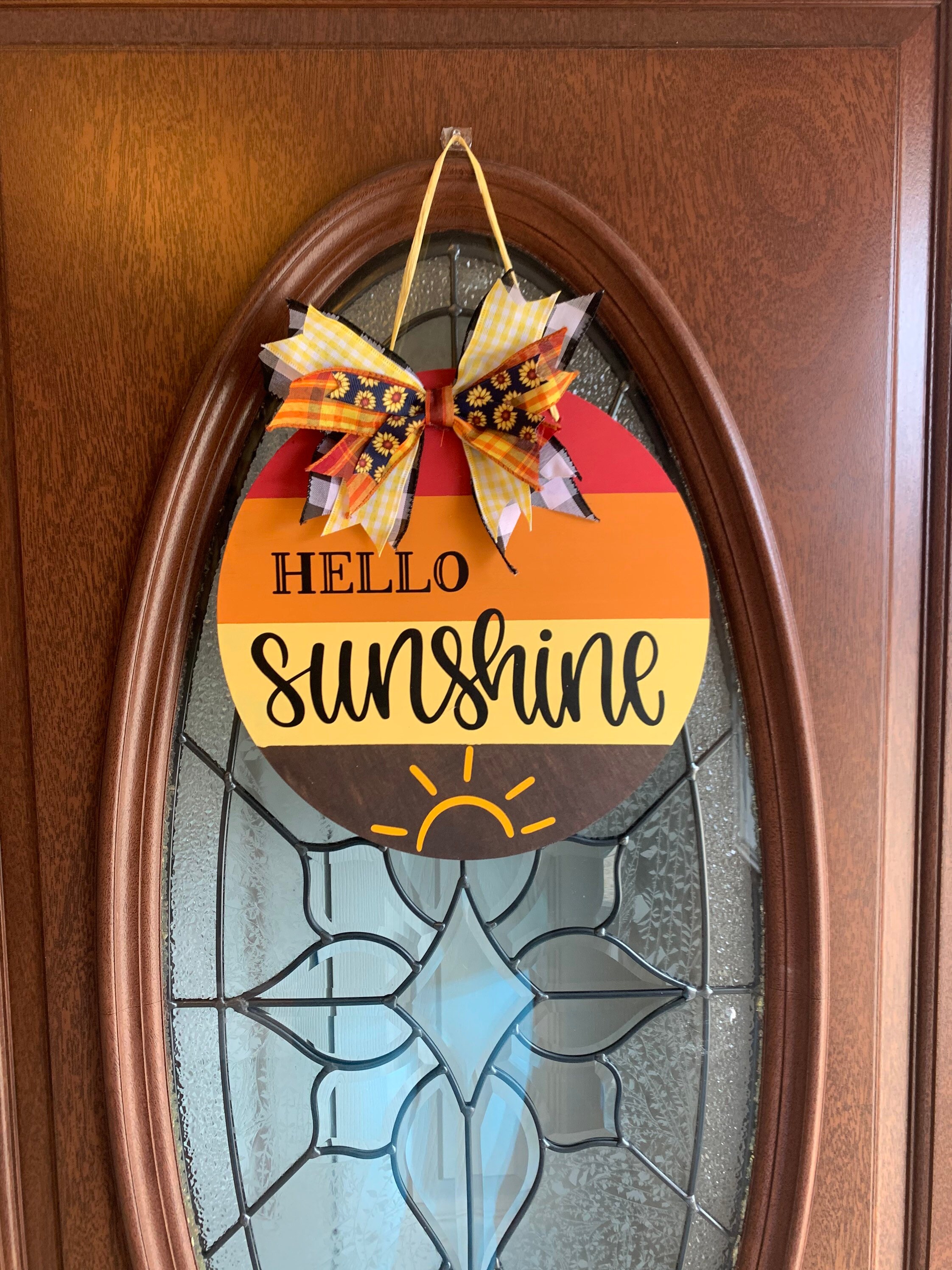 Letrero de la puerta principal percha de la puerta del sol de | Etsy