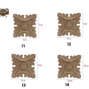 Applique d'angle en bois RUN01 avec figurines sculptées, non peint pour une décoration intérieure personnalisable, cadeau de pendaison de crémaillère parfait pour les amateurs de bricolage image 9