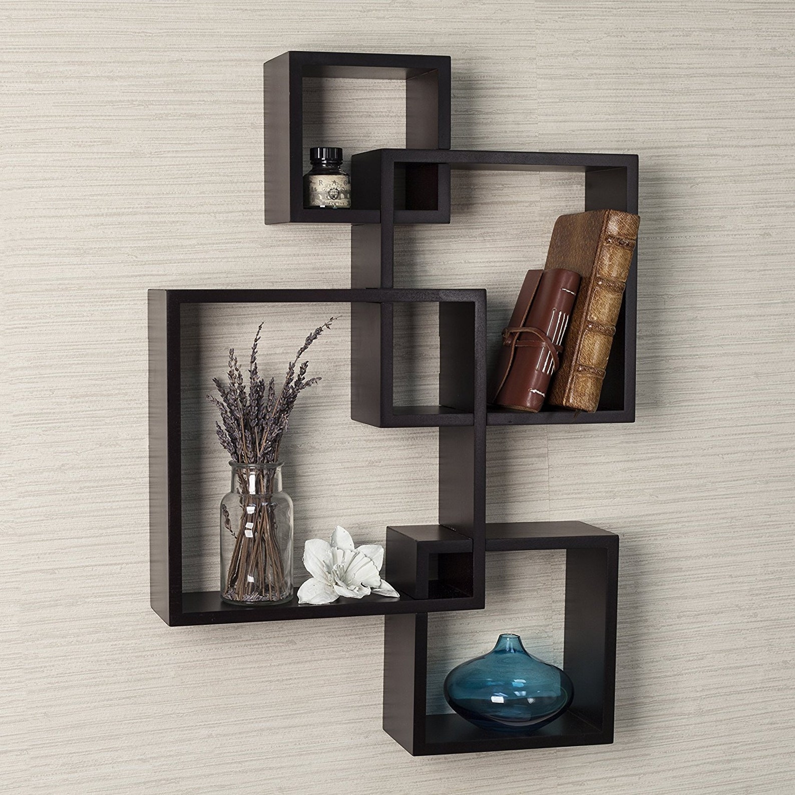 2021 Intersecting Squares Floating Shelf Modern Wall Mounted Etsy