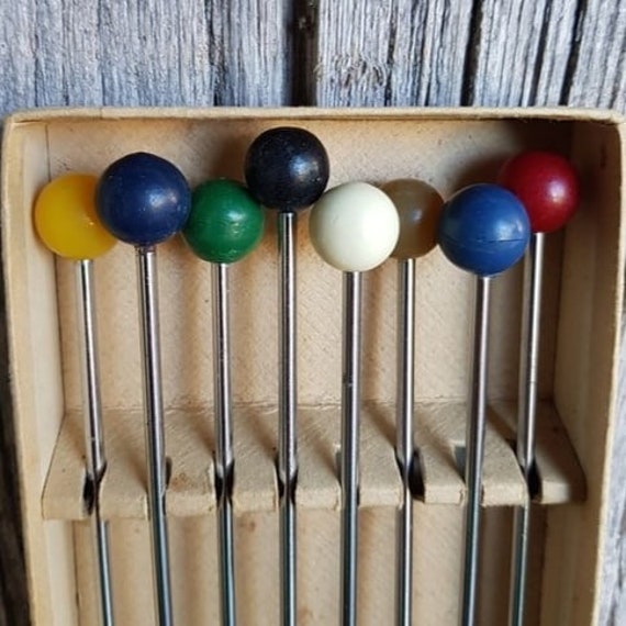 Coffret de Cuillères à Dessert Des Années 1950, Unused Set Of 8 Vintage Mid Century Atomic Dessert S