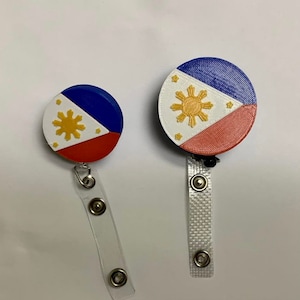 Philippines Flag | Retractable Badge Reel | Nurse | Medical | Student | School |ID