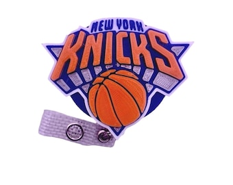 New York Knicks Badge Reel: Heavy Duty Retractable Belt Clip