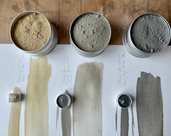 Various Gray Titanium powdered color, pigment  Essee Earth & Essence