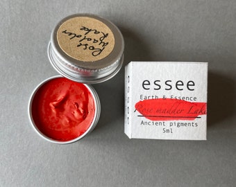 Porcelain pans, Genuine Rose Madder Lake. Various shades natural watercolors Essee Earth & Essence