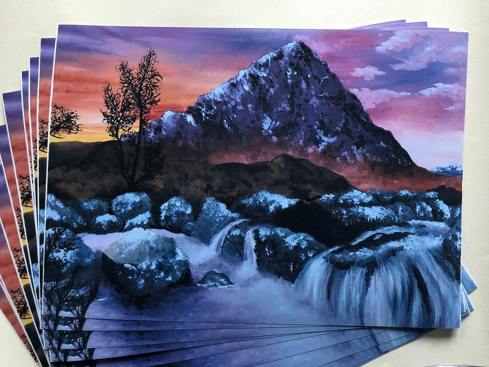 Buachaille Etive Mor Print of Gouache on Canvas Painting Etsy