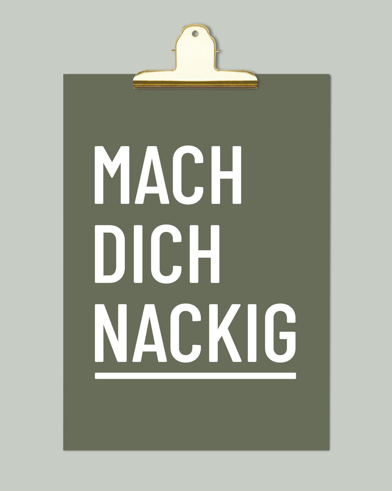 Mach dich nackig Typo Poster Plakat Spruch DIN A4/A3/A2 Etsy