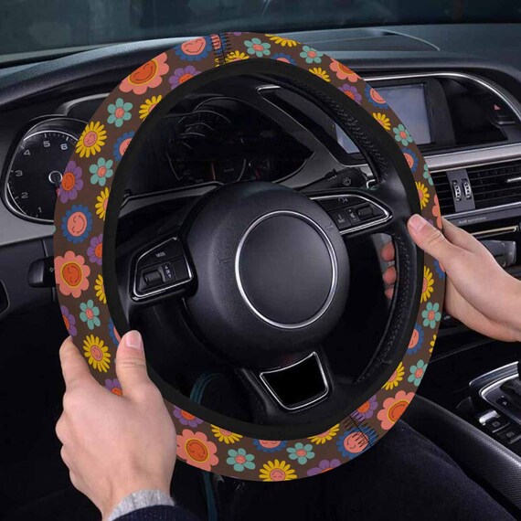 Steering Wheel Cover, Boho Car Accessories, Car Wheel Cover