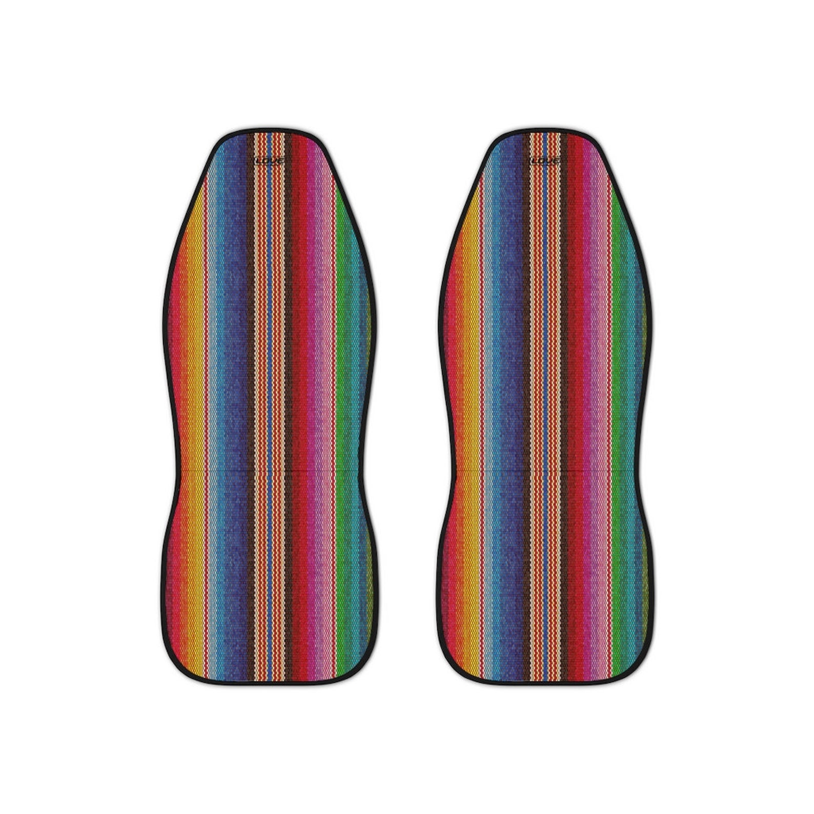 Faux Mexican Blanket Car Seat Covers Pair 2 Front Seat Etsy