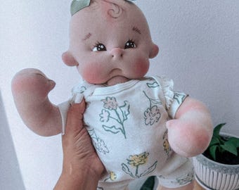 handgemaakte ooak erfstukpop knuffel