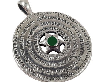 72 Holy Names of God Pendant Green 