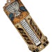 Judaica Mezuzah Case Glass Tube Silver Tone Crown with Non Kosher Scroll Klaf