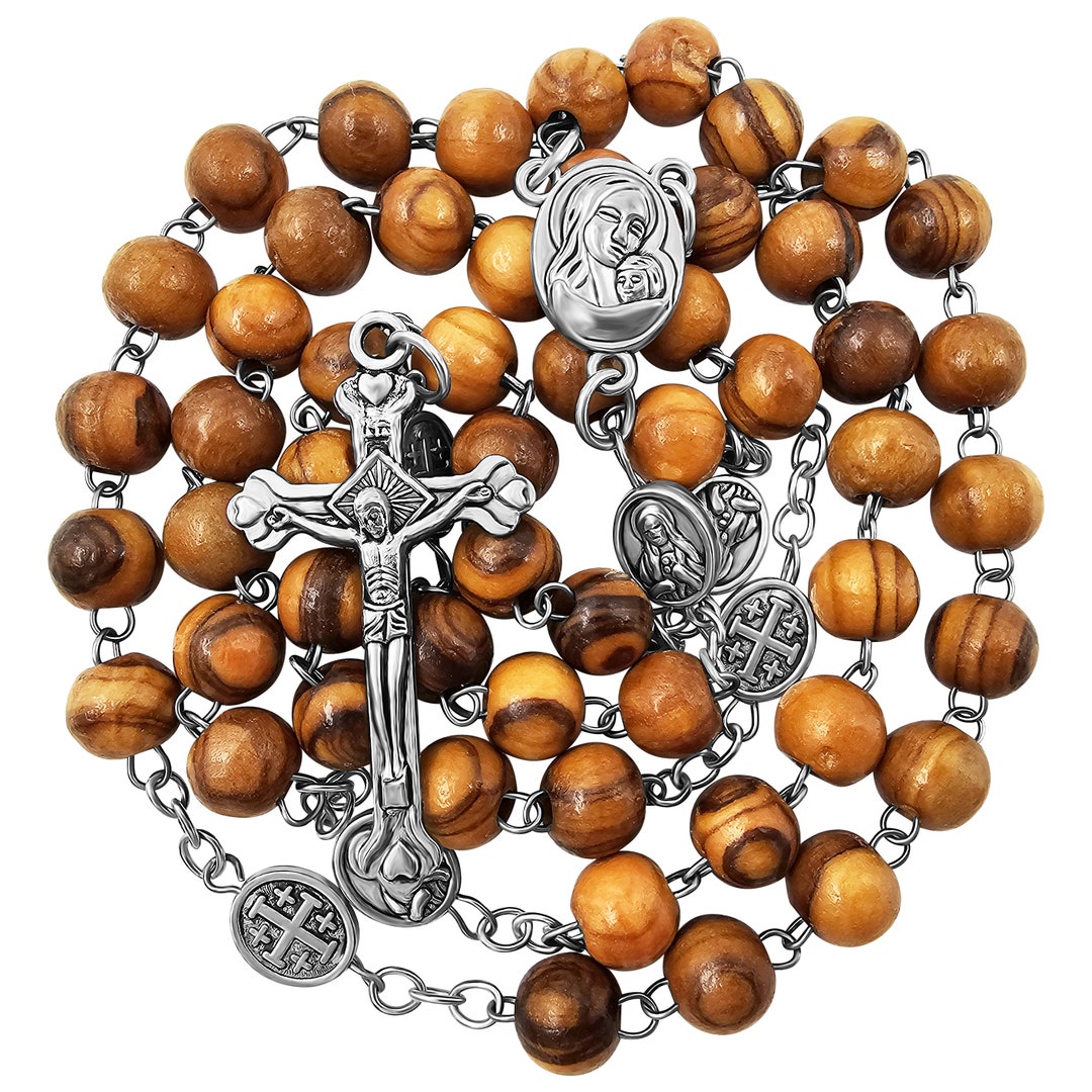 Pocket Rosary, Handmade And St Benedict, 11 Beads, Black