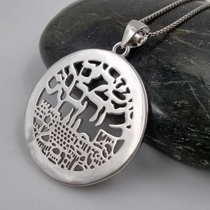Collier hébreu jérusalem en filigrane pendentif en argent sterling 925 bijoux religieux israël cadeau judaïque