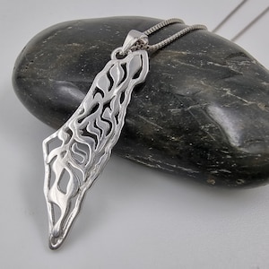 Collier carte d'Israël en argent sterling 925 Shema Israël prière collier hébreu pendentif Shma juif carte d'Israël Judaica bijoux fait main cadeau