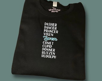 Reindeer Names and Sven Christmas Sweatshirt, Disney Vacation Sweater