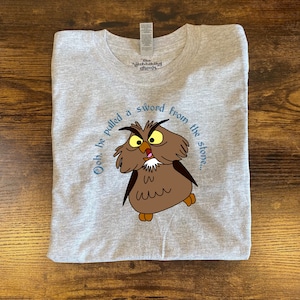 Archimedes Sweatshirt, Eule Disney Urlaub Sweater, Schwert im Stein