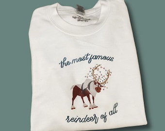 Sven Frozen Christmas Sweatshirt, Disney Vacation Sweater The most famous reindeer of all Rudolph