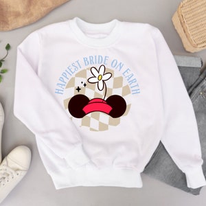 Minnie Mouse Bride Honeymoon Disney Crewneck