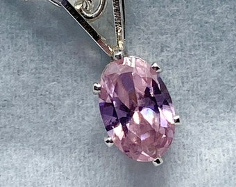 Collana Tormalina Rosa Ottobre Zavest Con Ciondolo Cuore 'I Love You' In 100 Lingue - Argento Sterling