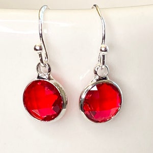 July birthstone earrings, July birthday earrings, July birthday gift, ruby earrings, ruby dangle earrings, ruby jewelry, birthday jewlery