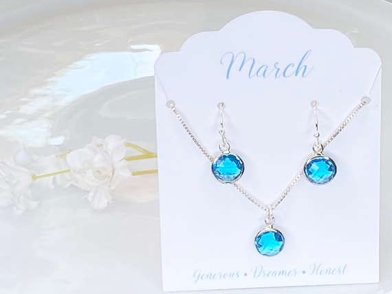 March birthstone hotsell jewelry set