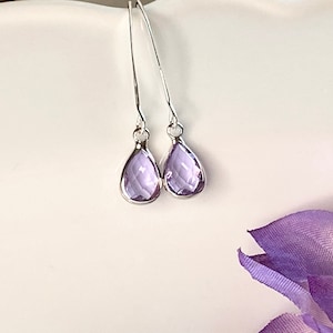 June birthday earrings, June birthstone earrings, Alexandrite earrings, June earrings, Alexandrite long dangle earrings, June gift, dangle
