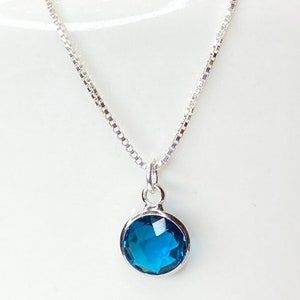December birthstone necklace,  December birthday necklace, December birthday gift, blue topaz necklace, December jewelry