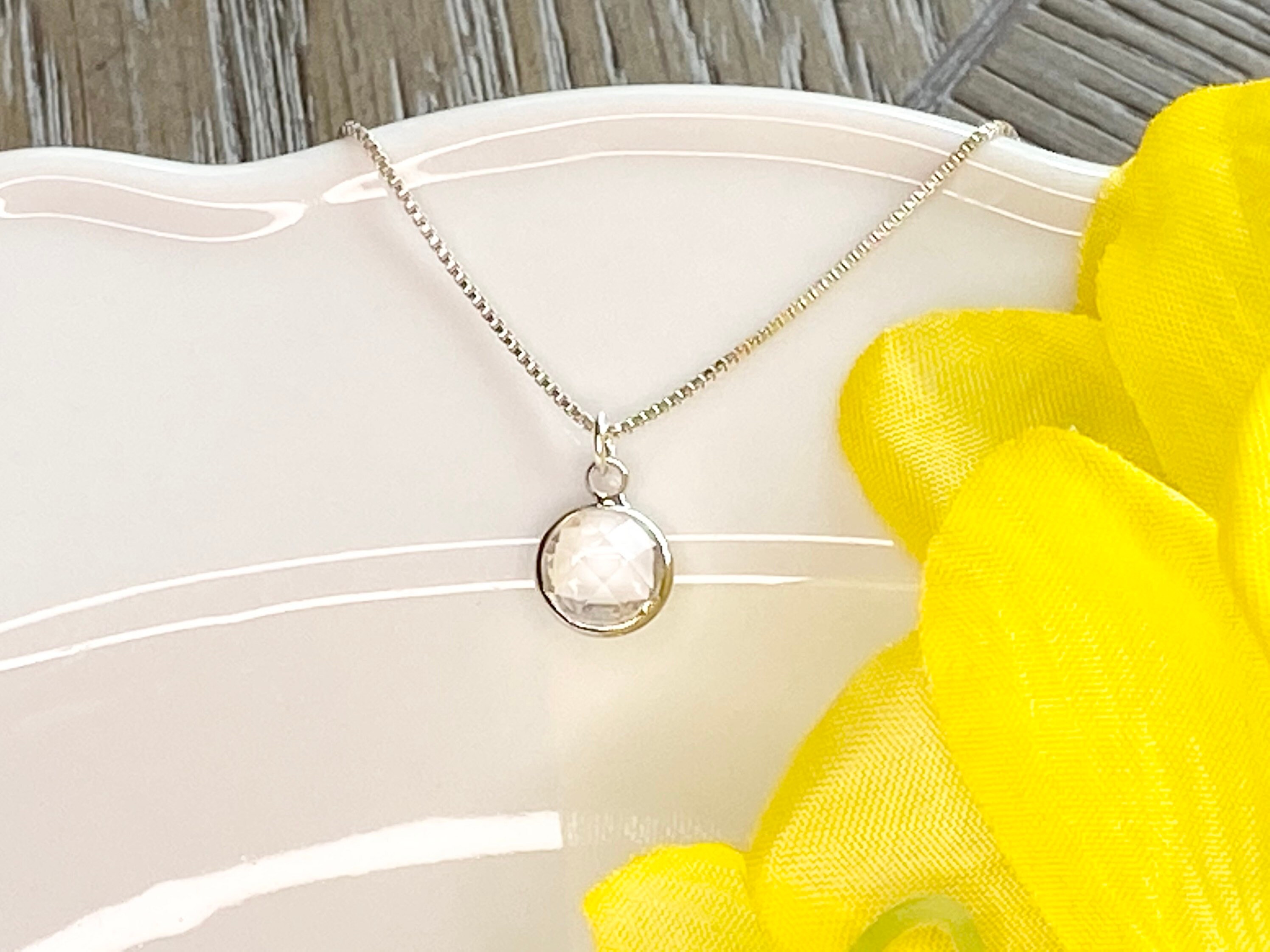 Orecchini A Fiore Con Pietra Trasparente Aprile – Argento 925 Sterling, Misure Pietra 2-6 Mm (Scegli Opzione)