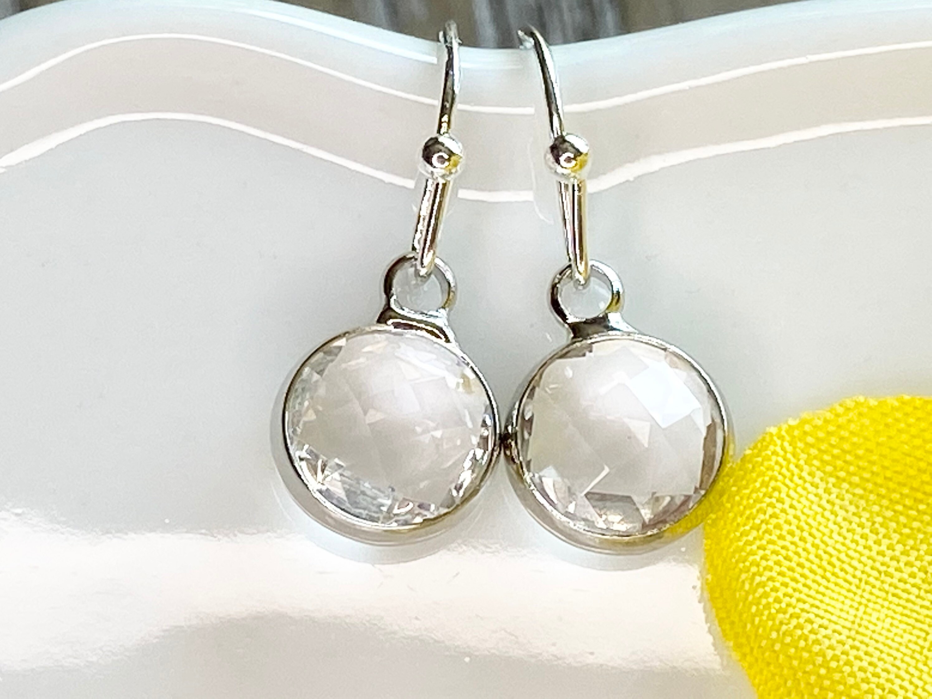 Gemma Smeraldo Creato IN Laboratorio 925 Orecchini Argento Sterling Per