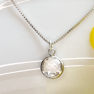 April birthstone necklace, April birthday necklace, April birthday gift, pendant necklace, April gift, April jewelry, April necklace,for her