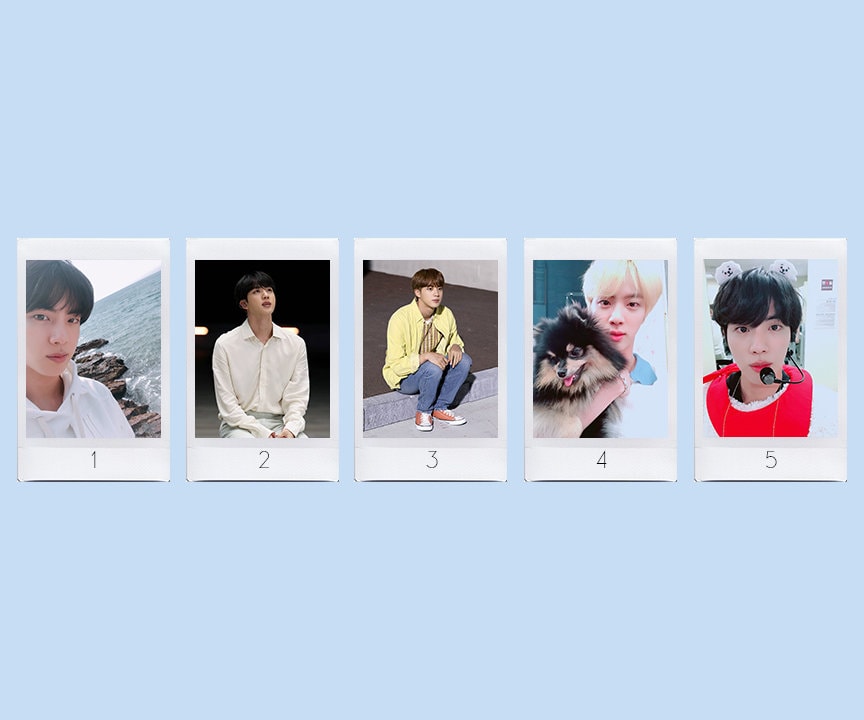BTS ジン (キム・ソクジン) の実物富士フイルム Instax ポラロイド写真
