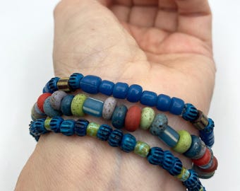 African Blues bracelet trio