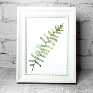 Watercolor Fern Print, Watercolor Botanical Fern, Fern Painting, Fern Watercolor, 5x7 fern print, 8x10 fern watercolor, Fern Art Print