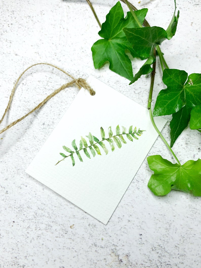 Watercolor Fern Gift Tags - Botanical Gift Tags - Nature Inspired Tags ...
