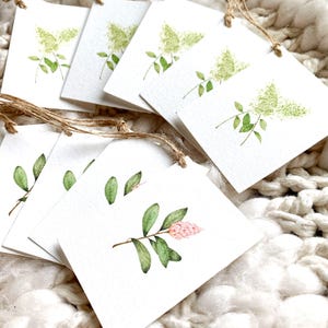 Hydrangea & Magnolia Flower Gift Tags, Bridal Gift Tags, Wedding Gift Tags, Watercolor Gift Tags, Deluxe Flower Tags, Wedding Favor Tags