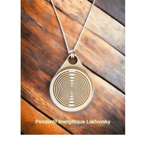 Lakhovsky MWO Radionic Bioresonance Pendant in Natural Wood