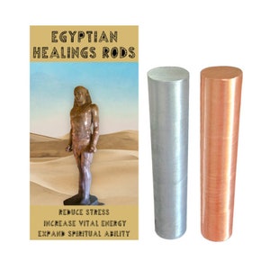 Egyptian Rod - Maat Netu Horus Egyptian Calibration Healing Sticks - Pharaoh Rods - 99.99% Pure Solid Copper and Zinc