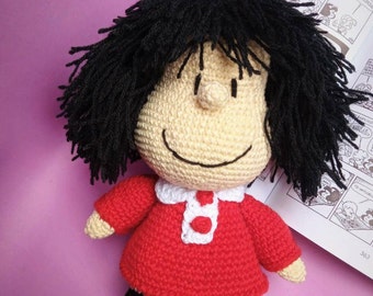 Mafalda crochet doll