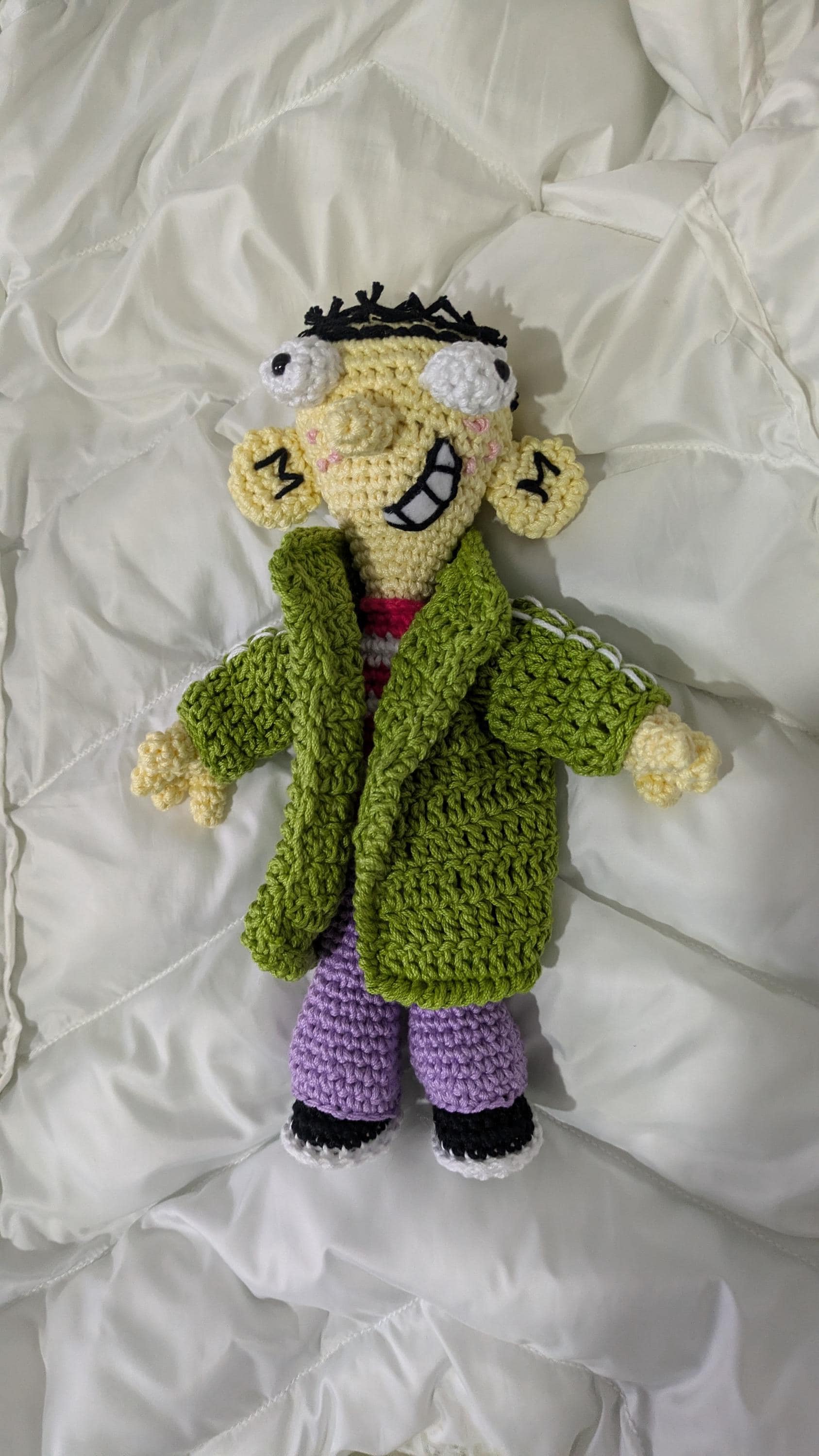 Ed from Ed, Edd n Eddy crochet doll