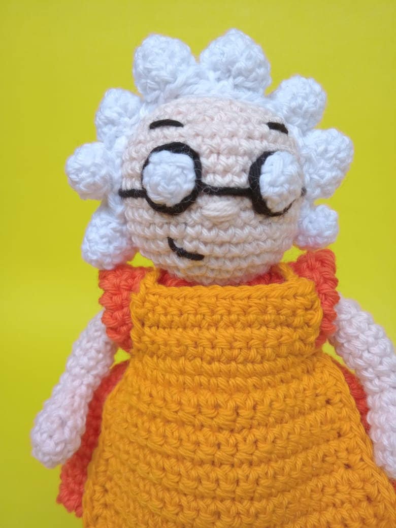 チャーム Muriel Courage The Cowardly Dog Cartoon Muriel Rocking Chair Embroidered