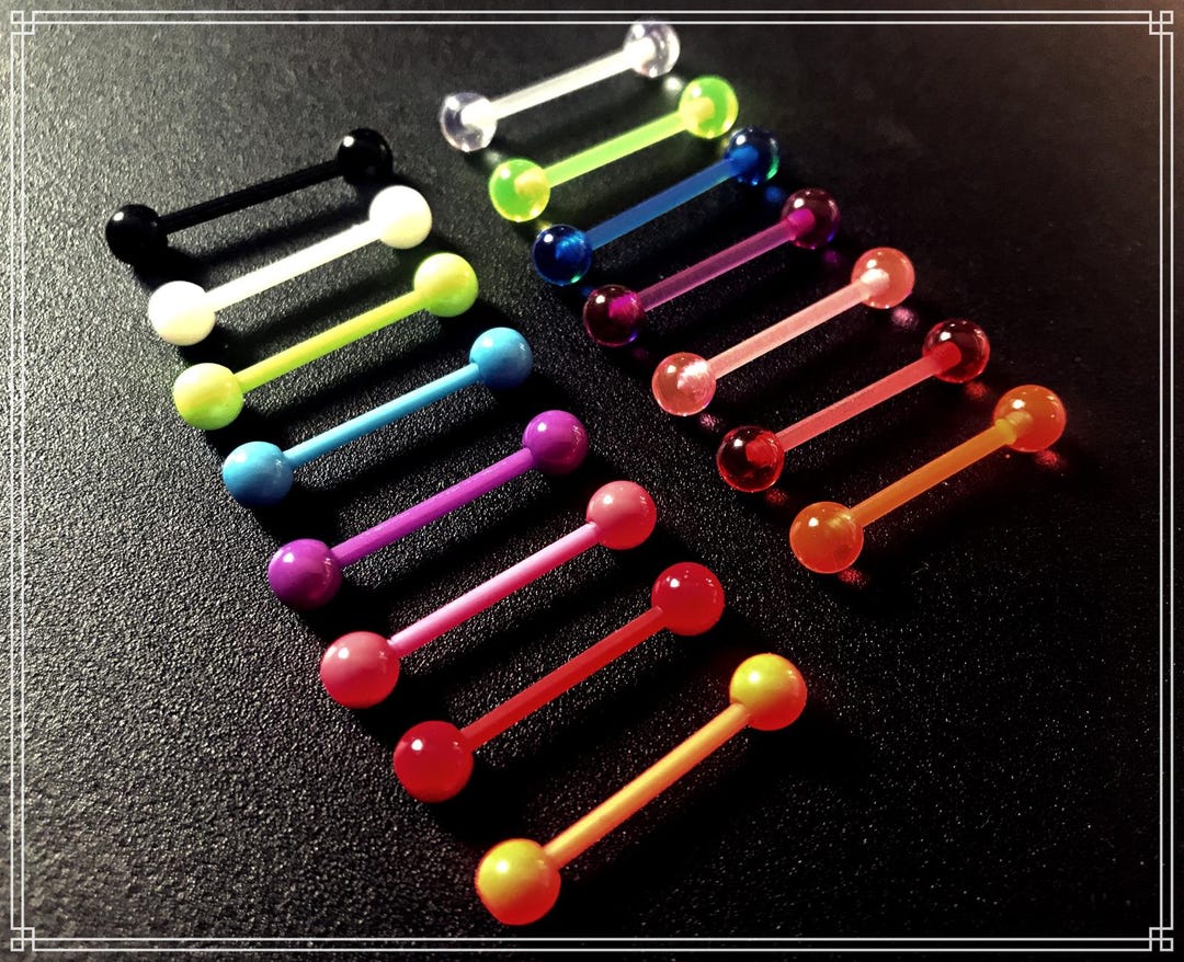 Buy Tongue Piercing, Barbell/bioflex Bar, Opaque or Transparent Color ...