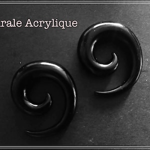 Black acrylic spiral expander per unit