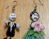 Day of the dead, dia de Los Muertos, Halloween, skull earings