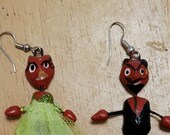 Day of the dead, dia de Los Muertos, Halloween, devil earings